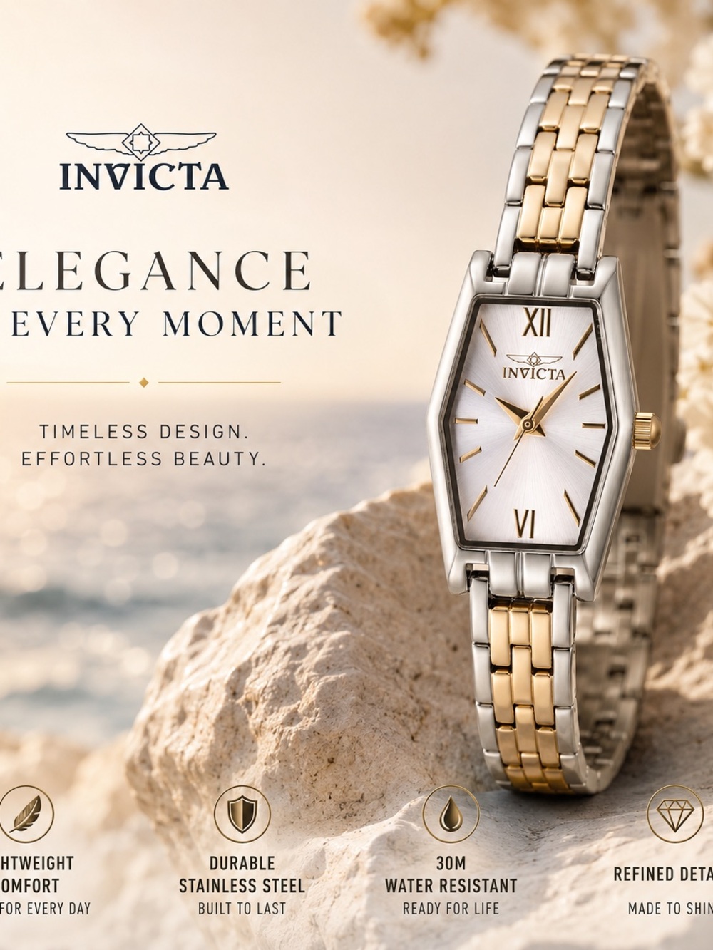 Invicta Women's Two-Tone Silver and Gold Bracelet Watch